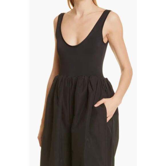 Et Ochs Women's Leonardo Mix Media Jumpsuit sz Large Black Wide Leg Tank NWOT - Picture 2 of 11